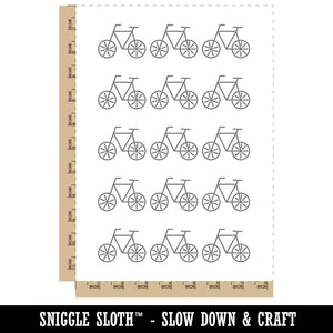 Bike Bicycle Doodle Temporary Tattoo Water Resistant Fake Body Art Set Collection (1 Sheet)