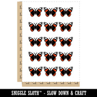 Butterfly Solid Temporary Tattoo Water Resistant Fake Body Art Set Collection (1 Sheet)