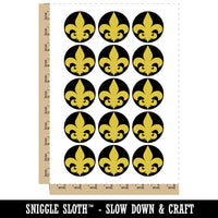 Fleur de Lis Solid Temporary Tattoo Water Resistant Fake Body Art Set Collection (1 Sheet)