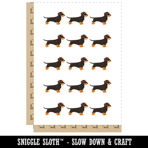 Wirehaired Dachshund Dog Solid Temporary Tattoo Water Resistant Fake Body Art Set Collection (1 Sheet)