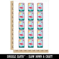 Flamingo Doodle Temporary Tattoo Water Resistant Fake Body Art Set Collection (1 Sheet)