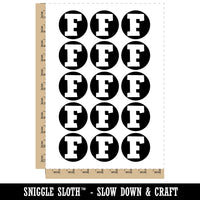 Letter F Uppercase Fun Bold Font Temporary Tattoo Water Resistant Fake Body Art Set Collection (1 Sheet)