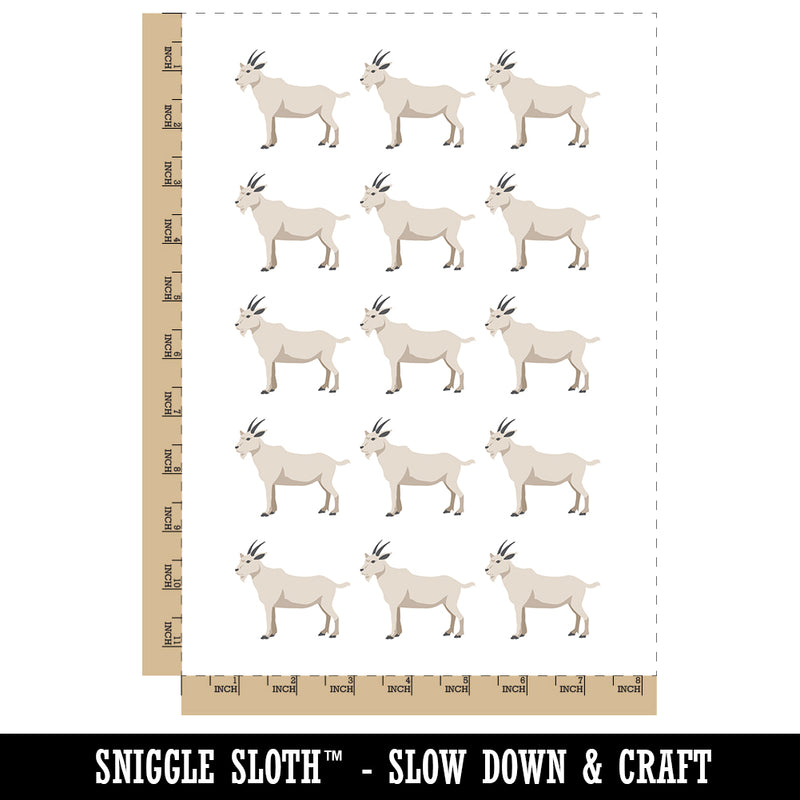 Goat Solid Temporary Tattoo Water Resistant Fake Body Art Set Collection (1 Sheet)
