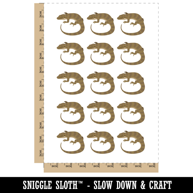 Lizard Solid Temporary Tattoo Water Resistant Fake Body Art Set Collection (1 Sheet)