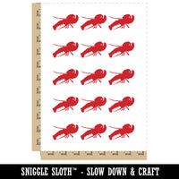 Lobster Solid Temporary Tattoo Water Resistant Fake Body Art Set Collection (1 Sheet)
