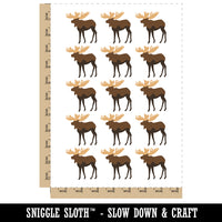 Moose Solid Temporary Tattoo Water Resistant Fake Body Art Set Collection (1 Sheet)