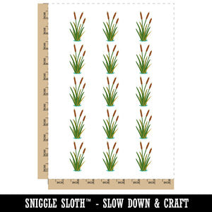 Cattails in Water Temporary Tattoo Water Resistant Fake Body Art Set Collection (1 Sheet)