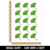 Ginkgo Leaf Solid Temporary Tattoo Water Resistant Fake Body Art Set Collection (1 Sheet)