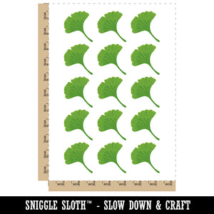 Ginkgo Leaf Solid Temporary Tattoo Water Resistant Fake Body Art Set Collection (1 Sheet)
