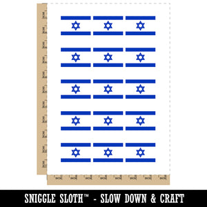 Israel Flag Temporary Tattoo Water Resistant Fake Body Art Set Collection (1 Sheet)