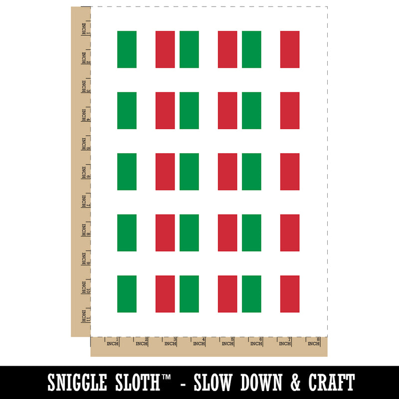 Italy Flag Temporary Tattoo Water Resistant Fake Body Art Set Collection (1 Sheet)