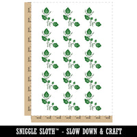 Ivy Vines Solid Temporary Tattoo Water Resistant Fake Body Art Set Collection (1 Sheet)