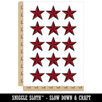 Nautical Star Temporary Tattoo Water Resistant Fake Body Art Set Collection (1 Sheet)