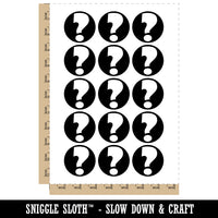 Question Mark Bold Temporary Tattoo Water Resistant Fake Body Art Set Collection (1 Sheet)