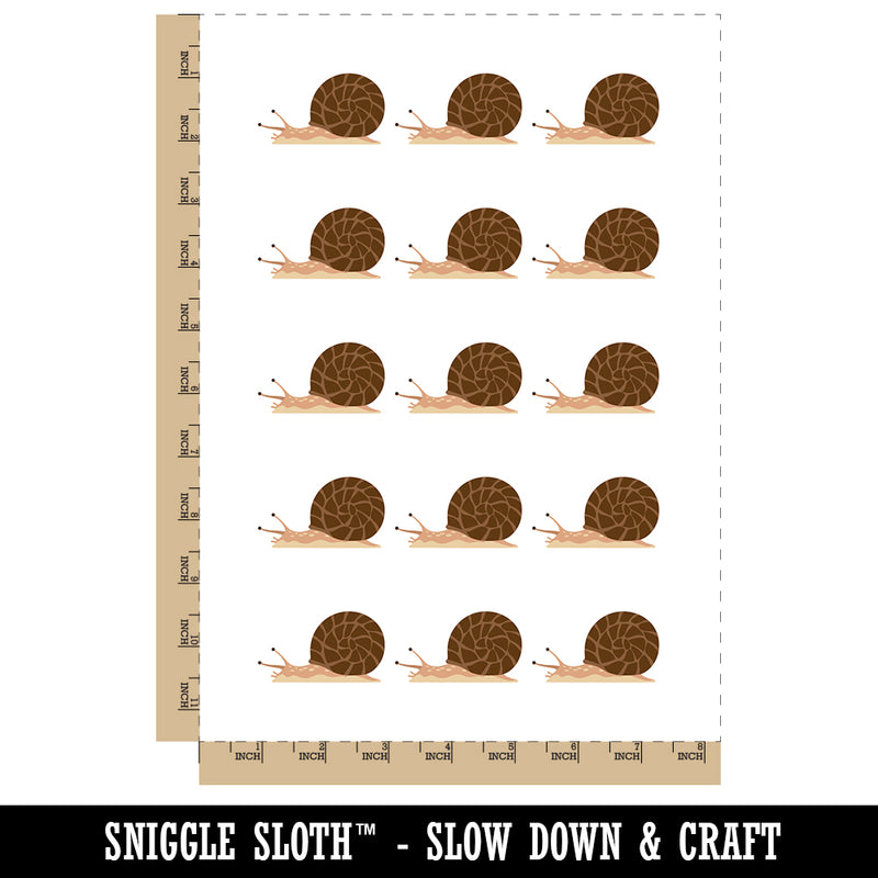 Snail On the Move Solid Temporary Tattoo Water Resistant Fake Body Art Set Collection (1 Sheet)