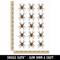 Spider Solid Temporary Tattoo Water Resistant Fake Body Art Set Collection (1 Sheet)