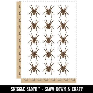 Spider Solid Temporary Tattoo Water Resistant Fake Body Art Set Collection (1 Sheet)