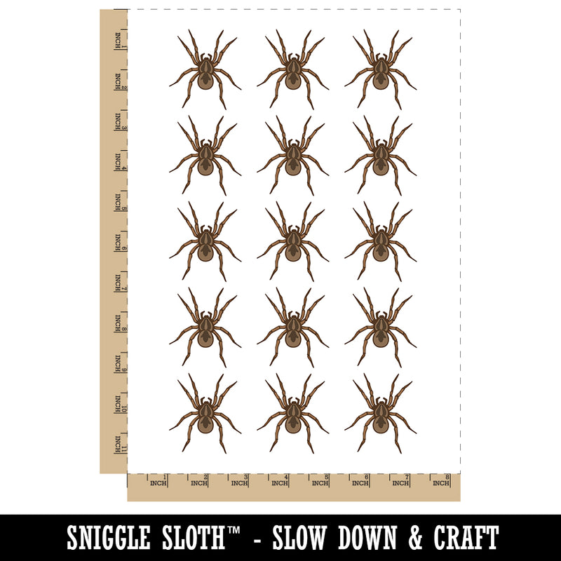 Spider Solid Temporary Tattoo Water Resistant Fake Body Art Set Collection (1 Sheet)