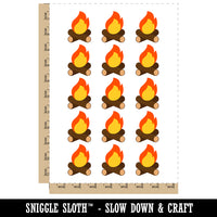 Campfire Fire Symbol Temporary Tattoo Water Resistant Fake Body Art Set Collection (1 Sheet)