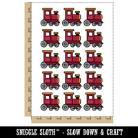 Cute Train Temporary Tattoo Water Resistant Fake Body Art Set Collection (1 Sheet)