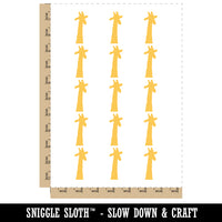 Giraffe Head Solid Temporary Tattoo Water Resistant Fake Body Art Set Collection (1 Sheet)