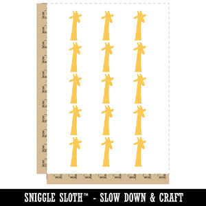 Giraffe Head Solid Temporary Tattoo Water Resistant Fake Body Art Set Collection (1 Sheet)