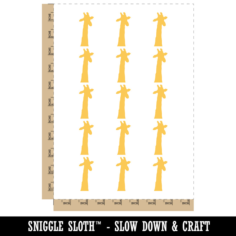 Giraffe Head Solid Temporary Tattoo Water Resistant Fake Body Art Set Collection (1 Sheet)