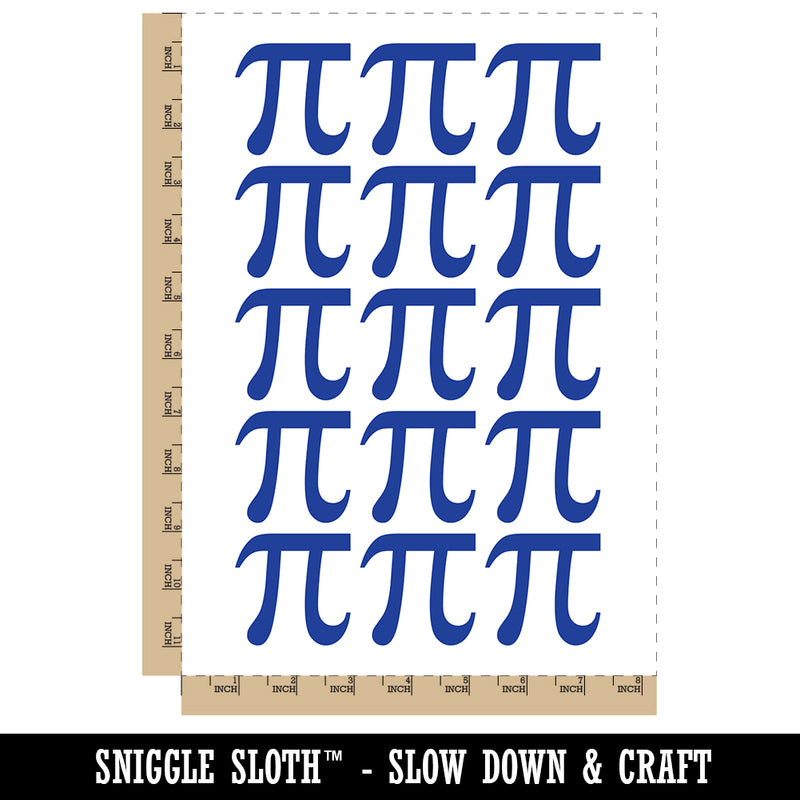 Pi Symbol Temporary Tattoo Water Resistant Fake Body Art Set Collection (1 Sheet)