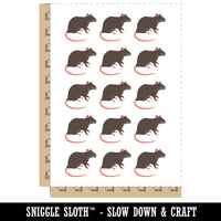 Rat Solid Temporary Tattoo Water Resistant Fake Body Art Set Collection (1 Sheet)