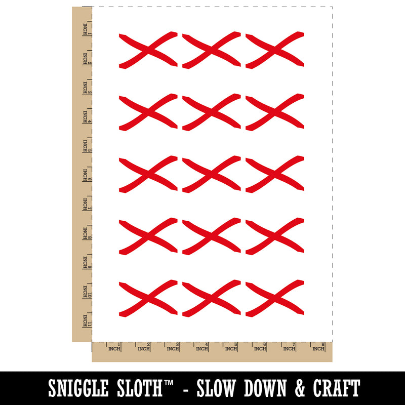 Alabama with Waving Flag Cute Temporary Tattoo Water Resistant Fake Body Art Set Collection (1 Sheet)