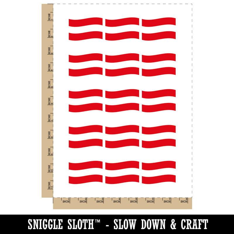 Austria with Waving Flag Cute Temporary Tattoo Water Resistant Fake Body Art Set Collection (1 Sheet)