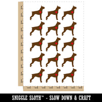 Boxer Dog with Heart Temporary Tattoo Water Resistant Fake Body Art Set Collection (1 Sheet)