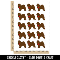 Chow Chow Dog with Heart Temporary Tattoo Water Resistant Fake Body Art Set Collection (1 Sheet)