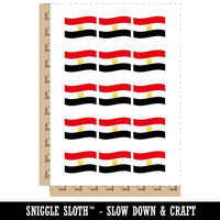Egypt with Waving Flag Cute Temporary Tattoo Water Resistant Fake Body Art Set Collection (1 Sheet)