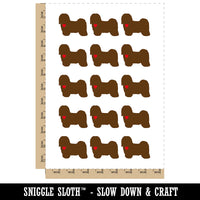 Havanese Dog with Heart Temporary Tattoo Water Resistant Fake Body Art Set Collection (1 Sheet)