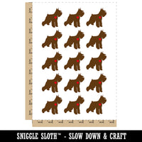 Miniature Schnauzer Dog with Heart Temporary Tattoo Water Resistant Fake Body Art Set Collection (1 Sheet)