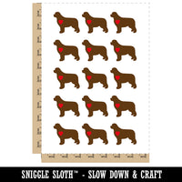 Newfoundland Dog with Heart Temporary Tattoo Water Resistant Fake Body Art Set Collection (1 Sheet)