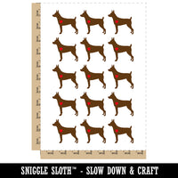 Rat Terrier Dog with Heart Temporary Tattoo Water Resistant Fake Body Art Set Collection (1 Sheet)