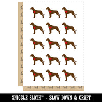 Rhodesian Ridgeback Dog with Heart Temporary Tattoo Water Resistant Fake Body Art Set Collection (1 Sheet)