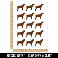 Rottweiler Dog with Heart Temporary Tattoo Water Resistant Fake Body Art Set Collection (1 Sheet)