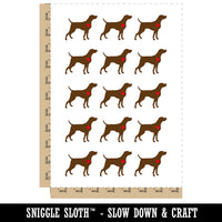 Weimaraner Dog with Heart Temporary Tattoo Water Resistant Fake Body Art Set Collection (1 Sheet)