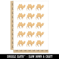 Camel Solid Temporary Tattoo Water Resistant Fake Body Art Set Collection (1 Sheet)