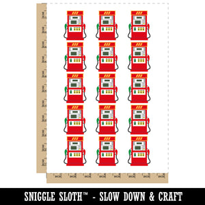 Gas Station Pump Temporary Tattoo Water Resistant Fake Body Art Set Collection (1 Sheet)