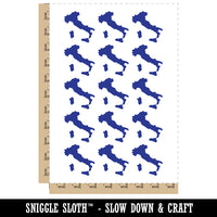 Italy Country Solid Temporary Tattoo Water Resistant Fake Body Art Set Collection (1 Sheet)