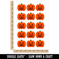 Jack O'Lantern Happy Halloween Pumpkin Temporary Tattoo Water Resistant Fake Body Art Set Collection (1 Sheet)