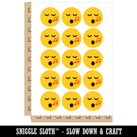 Singing Face Music Emoticon Temporary Tattoo Water Resistant Fake Body Art Set Collection (1 Sheet)