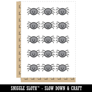 Cute Spider Temporary Tattoo Water Resistant Fake Body Art Set Collection (1 Sheet)