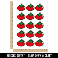 Tomato Fruit Vegetable Produce Doodle Temporary Tattoo Water Resistant Fake Body Art Set Collection (1 Sheet)