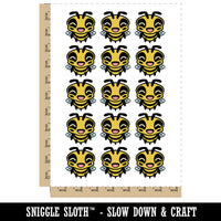 Cute Bee Laughing LOL Temporary Tattoo Water Resistant Fake Body Art Set Collection (1 Sheet)