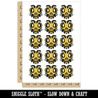 Cute Bee Shocked Temporary Tattoo Water Resistant Fake Body Art Set Collection (1 Sheet)